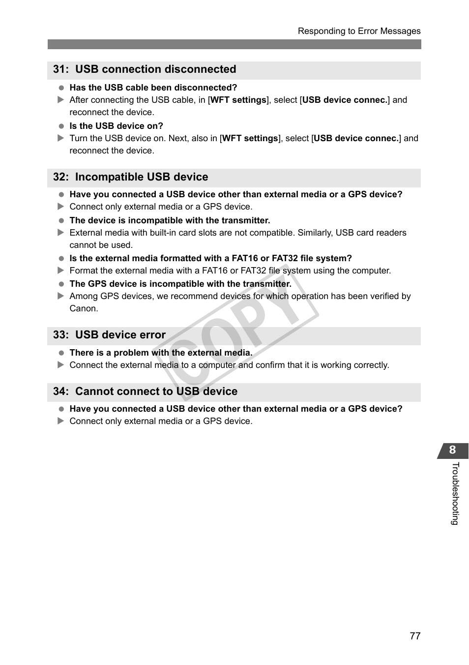 P.77, Cop y | Canon Wireless File Transmitter WFT-E2 II A User Manual | Page 77 / 100