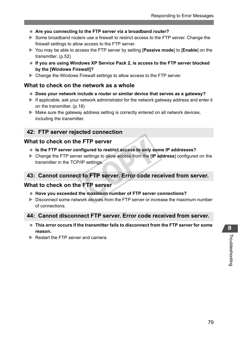 P.79, Cop y | Canon Wireless File Transmitter WFT-E2 II A User Manual | Page 79 / 100