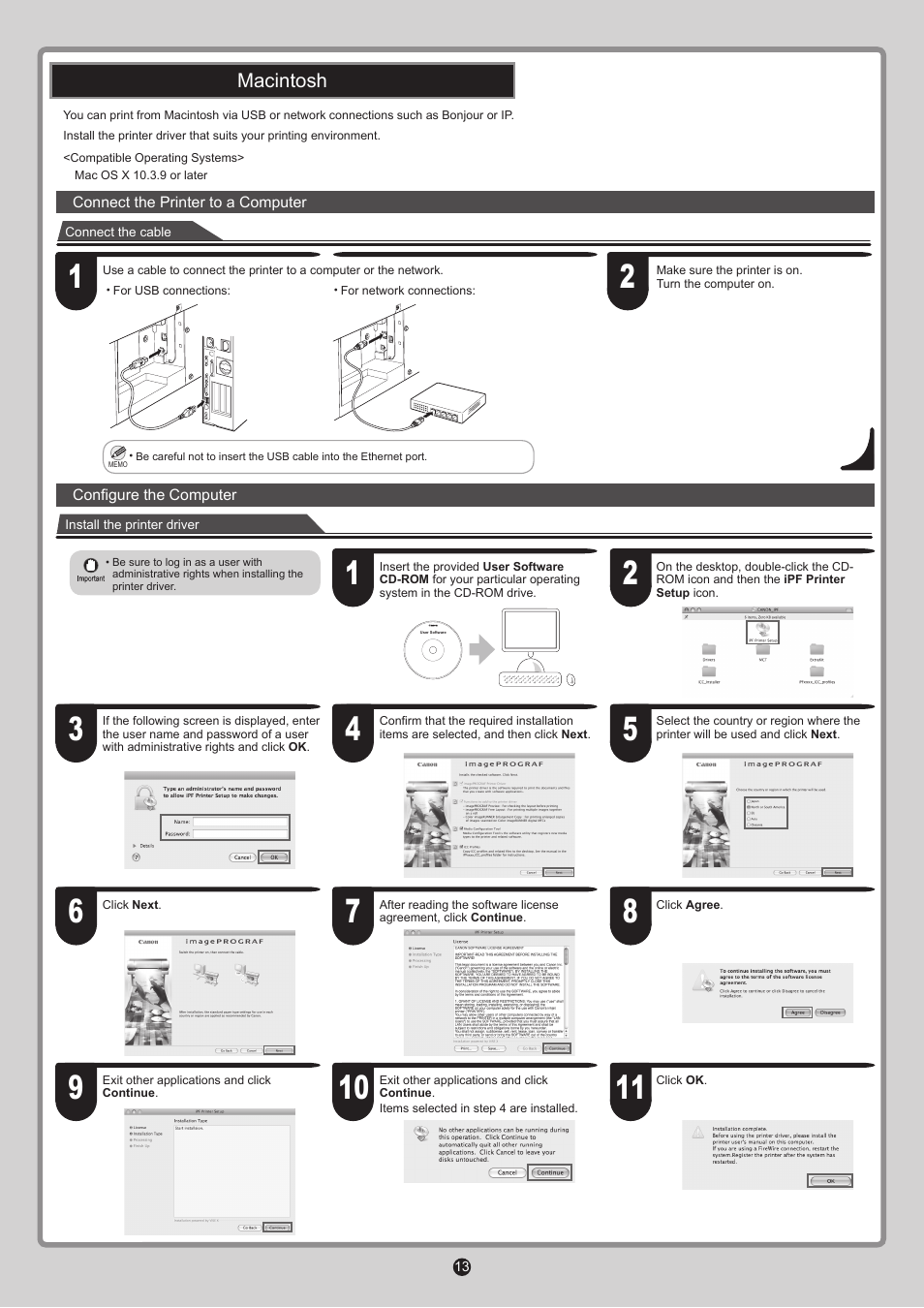 Macintosh | Canon imagePROGRAF iPF815 User Manual | Page 13 / 16
