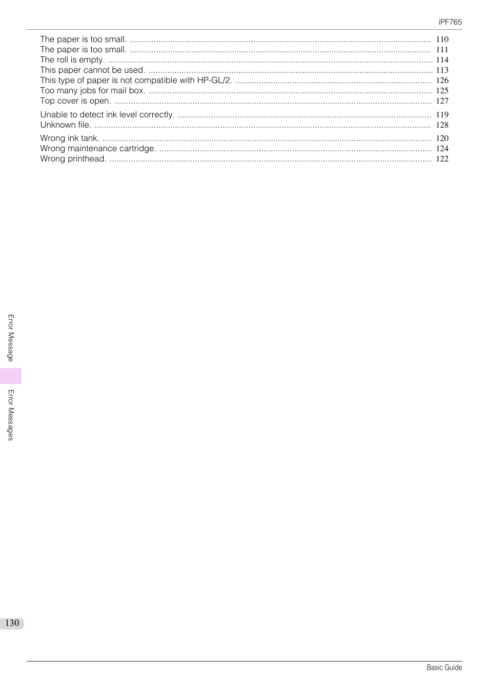 Canon imagePROGRAF iPF765 User Manual | Page 130 / 132