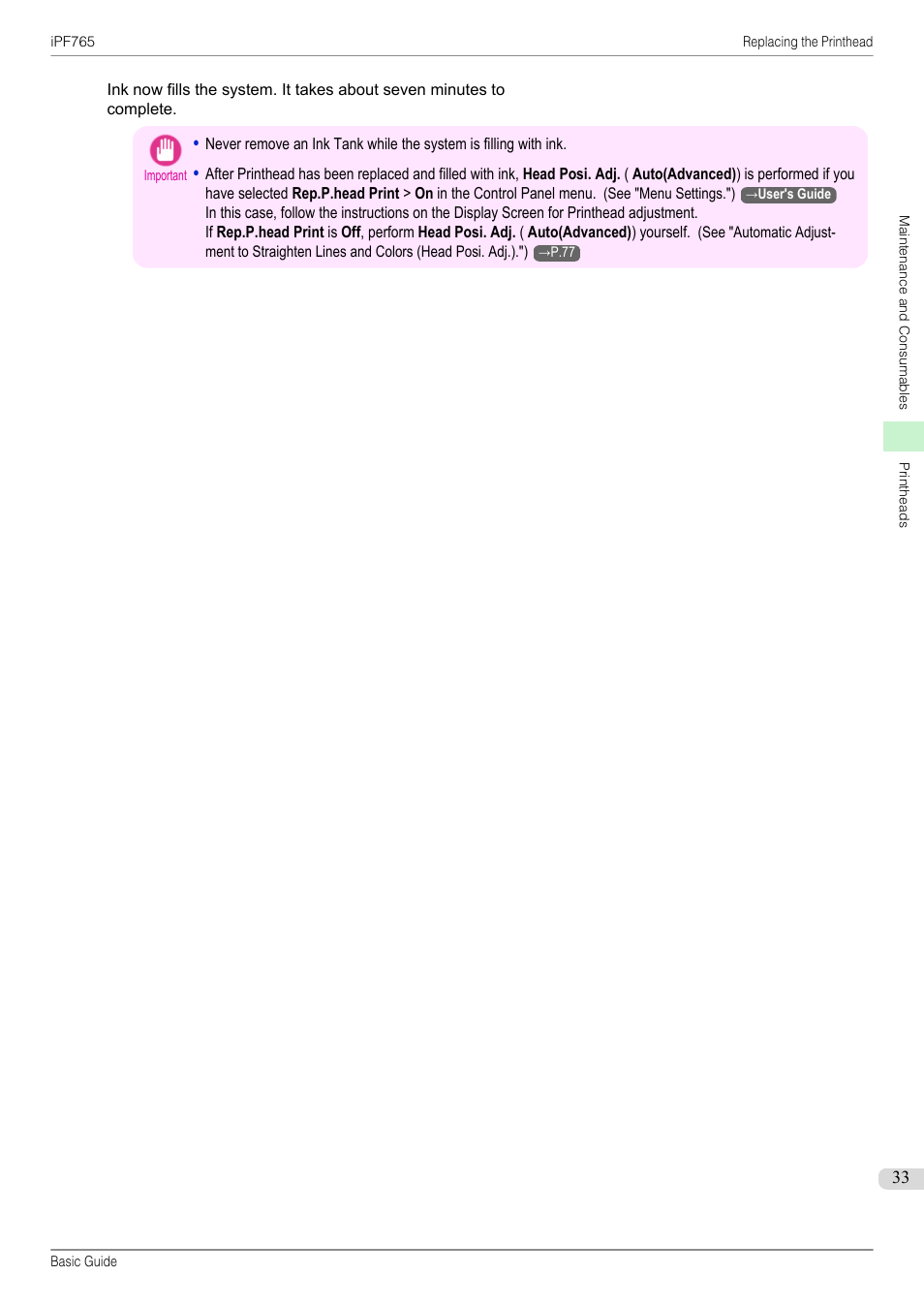 Canon imagePROGRAF iPF765 User Manual | Page 33 / 132