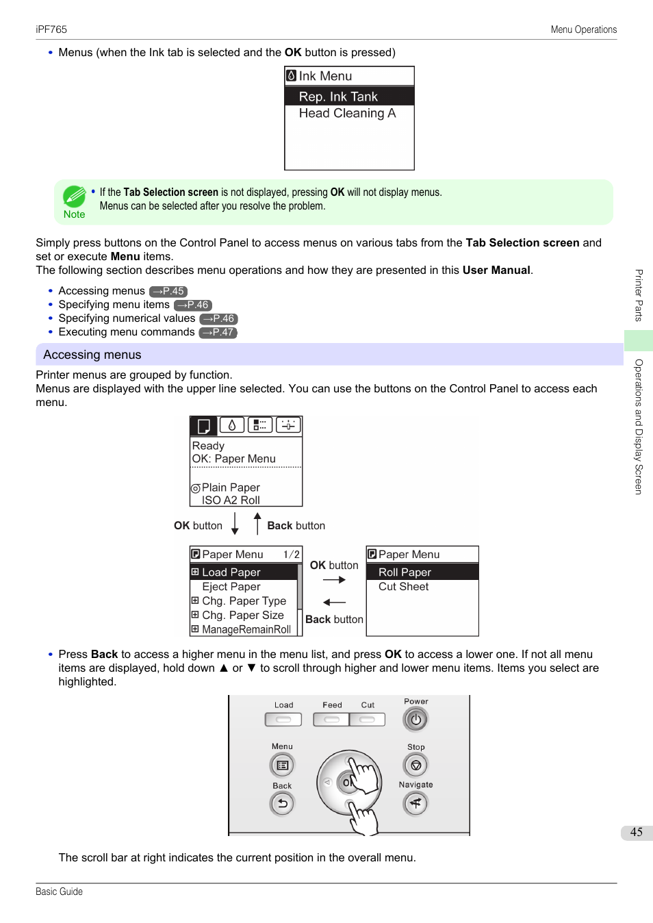 Canon imagePROGRAF iPF765 User Manual | Page 45 / 132