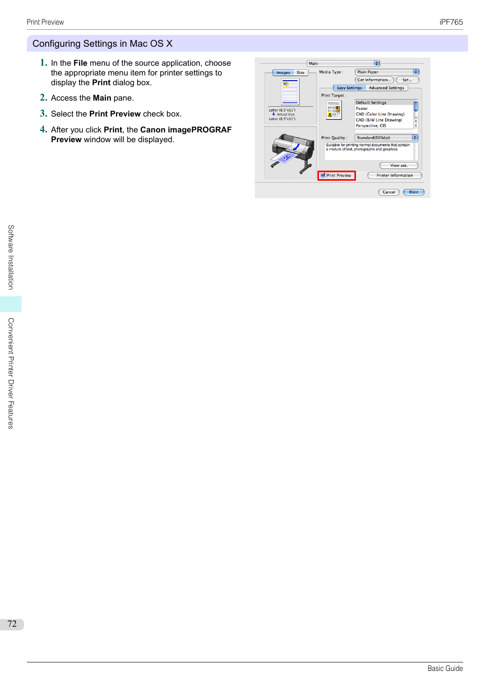 Canon imagePROGRAF iPF765 User Manual | Page 72 / 132