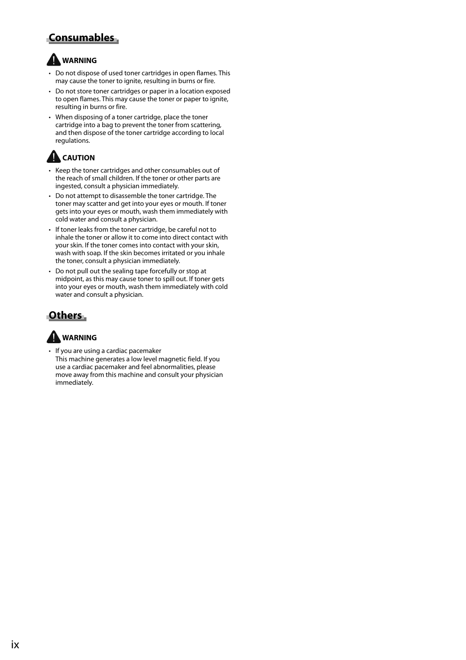 Consumables, Others | Canon imageCLASS D550 User Manual | Page 12 / 116