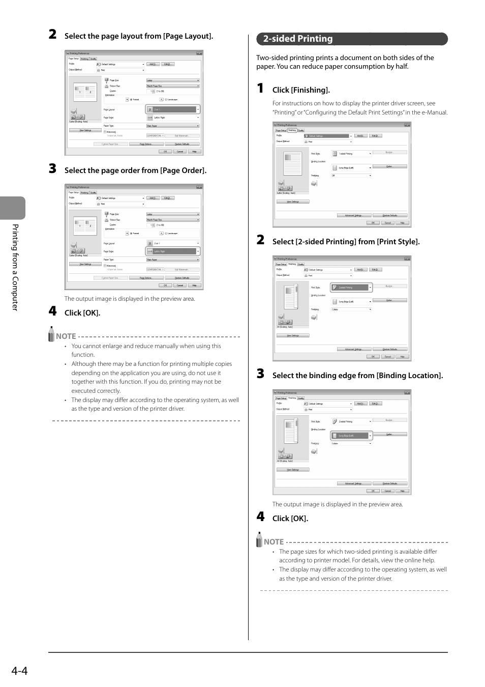Sided printing | Canon imageCLASS D550 User Manual | Page 62 / 116