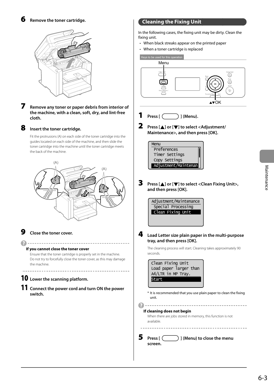 Cleaning the fixing unit | Canon imageCLASS D550 User Manual | Page 71 / 116