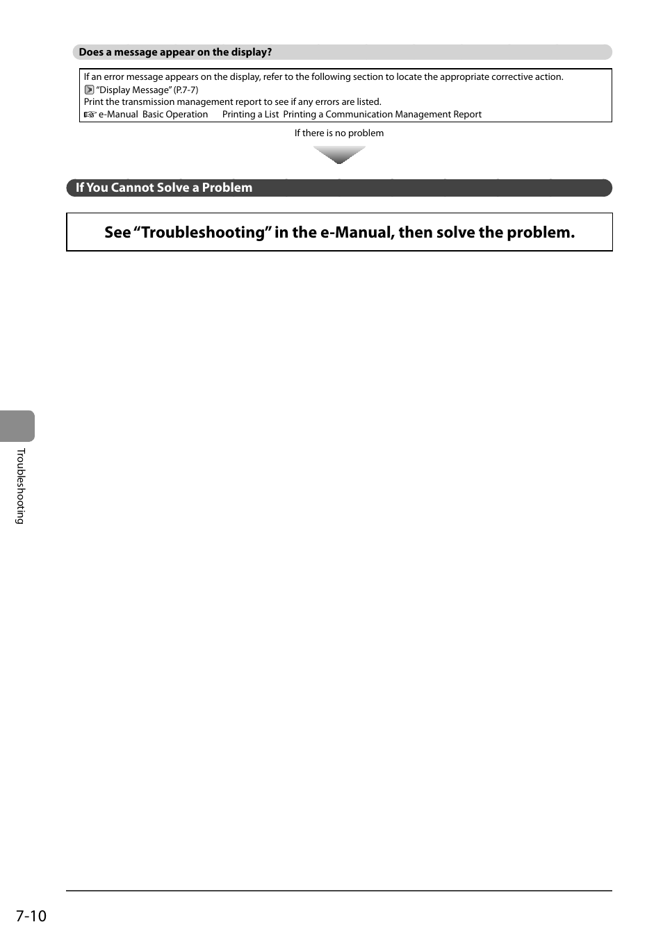 Does a message appear on the display, If you cannot solve a problem | Canon imageCLASS D550 User Manual | Page 96 / 116