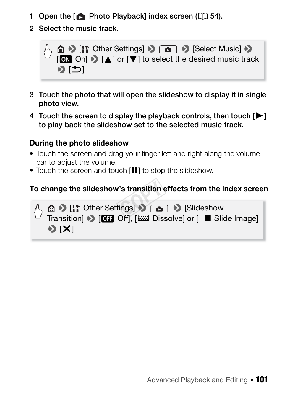 Cop y | Canon VIXIA HF R42 User Manual | Page 101 / 196