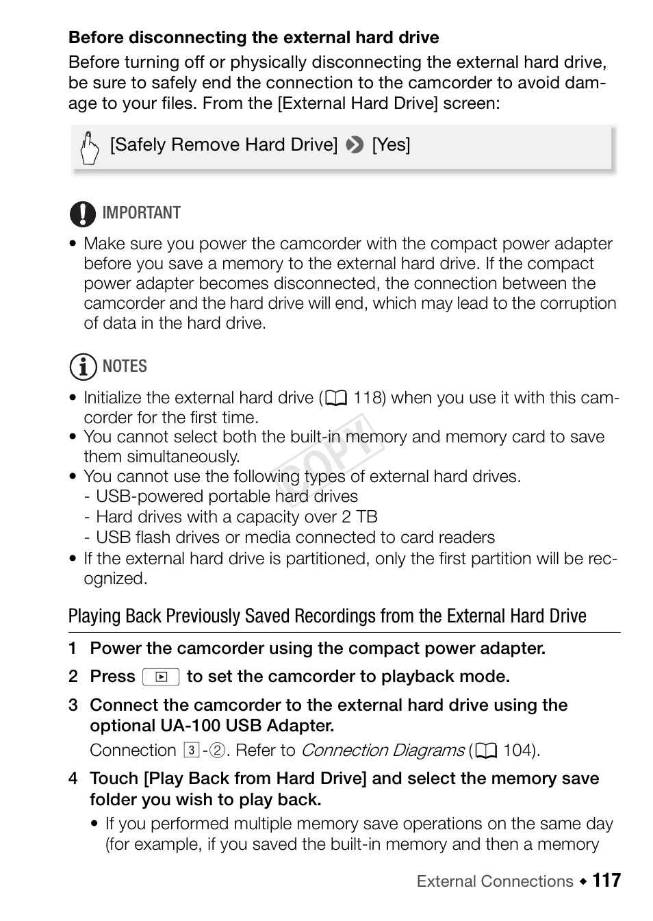 Cop y | Canon VIXIA HF R42 User Manual | Page 117 / 196
