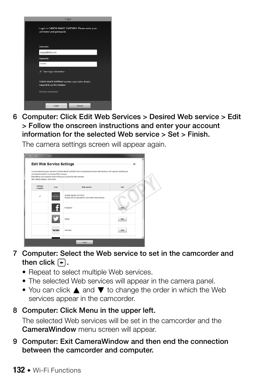 Cop y | Canon VIXIA HF R42 User Manual | Page 132 / 196