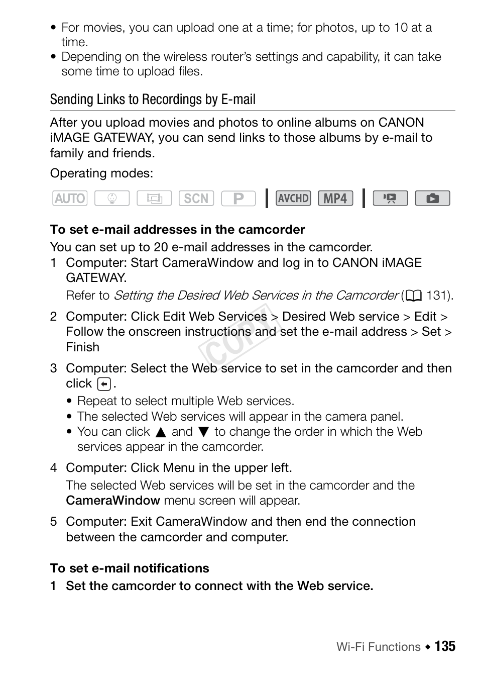 Cop y | Canon VIXIA HF R42 User Manual | Page 135 / 196