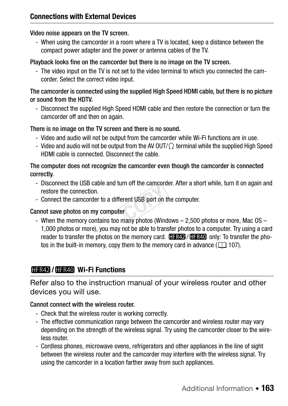 Cop y | Canon VIXIA HF R42 User Manual | Page 163 / 196