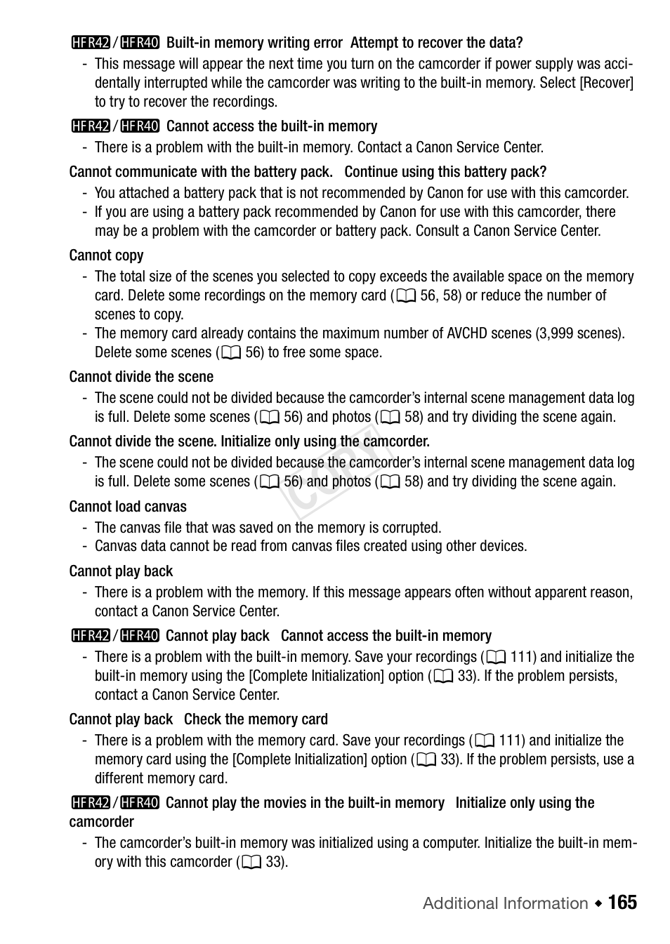 Cop y | Canon VIXIA HF R42 User Manual | Page 165 / 196