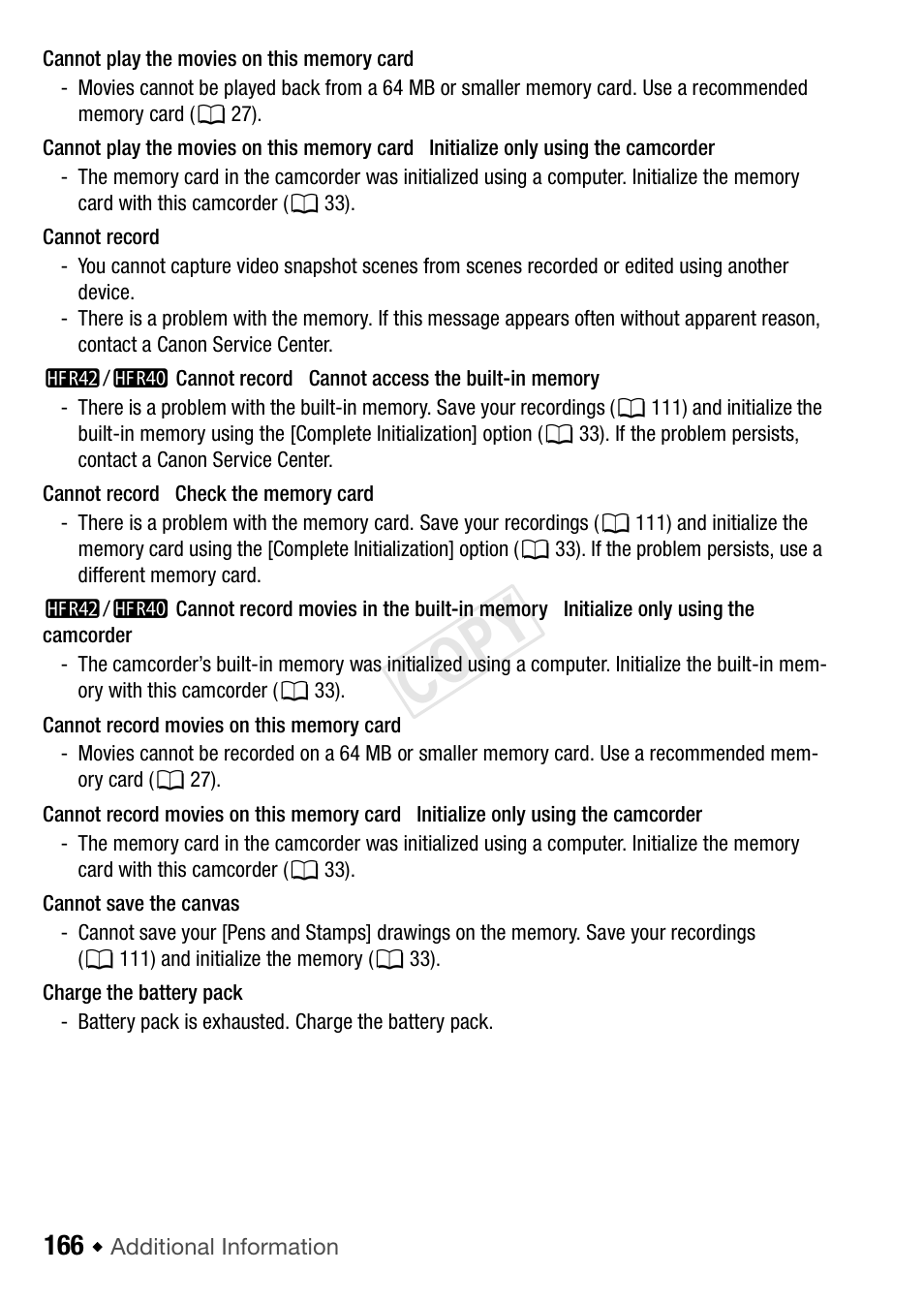 Cop y | Canon VIXIA HF R42 User Manual | Page 166 / 196