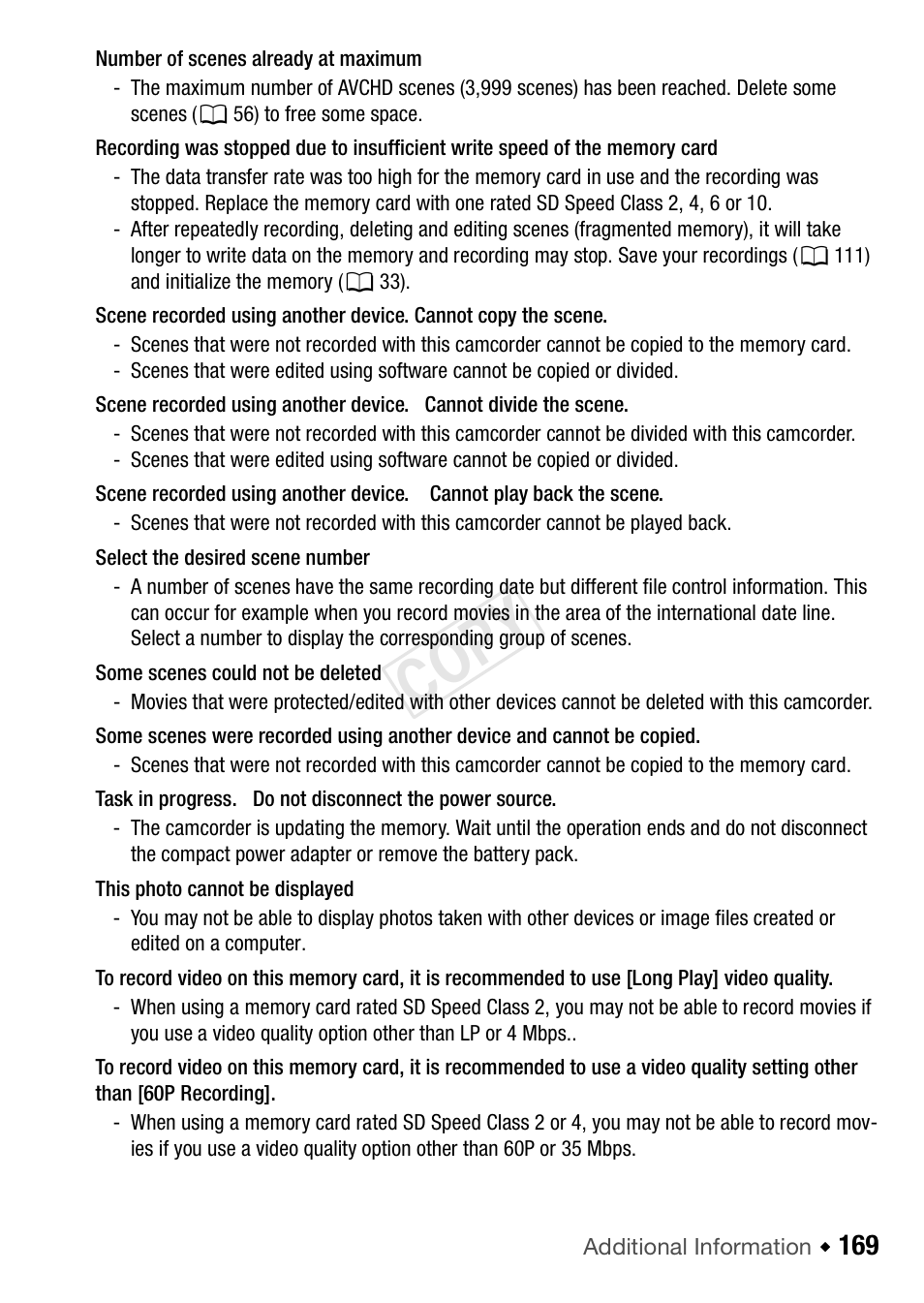 Cop y | Canon VIXIA HF R42 User Manual | Page 169 / 196
