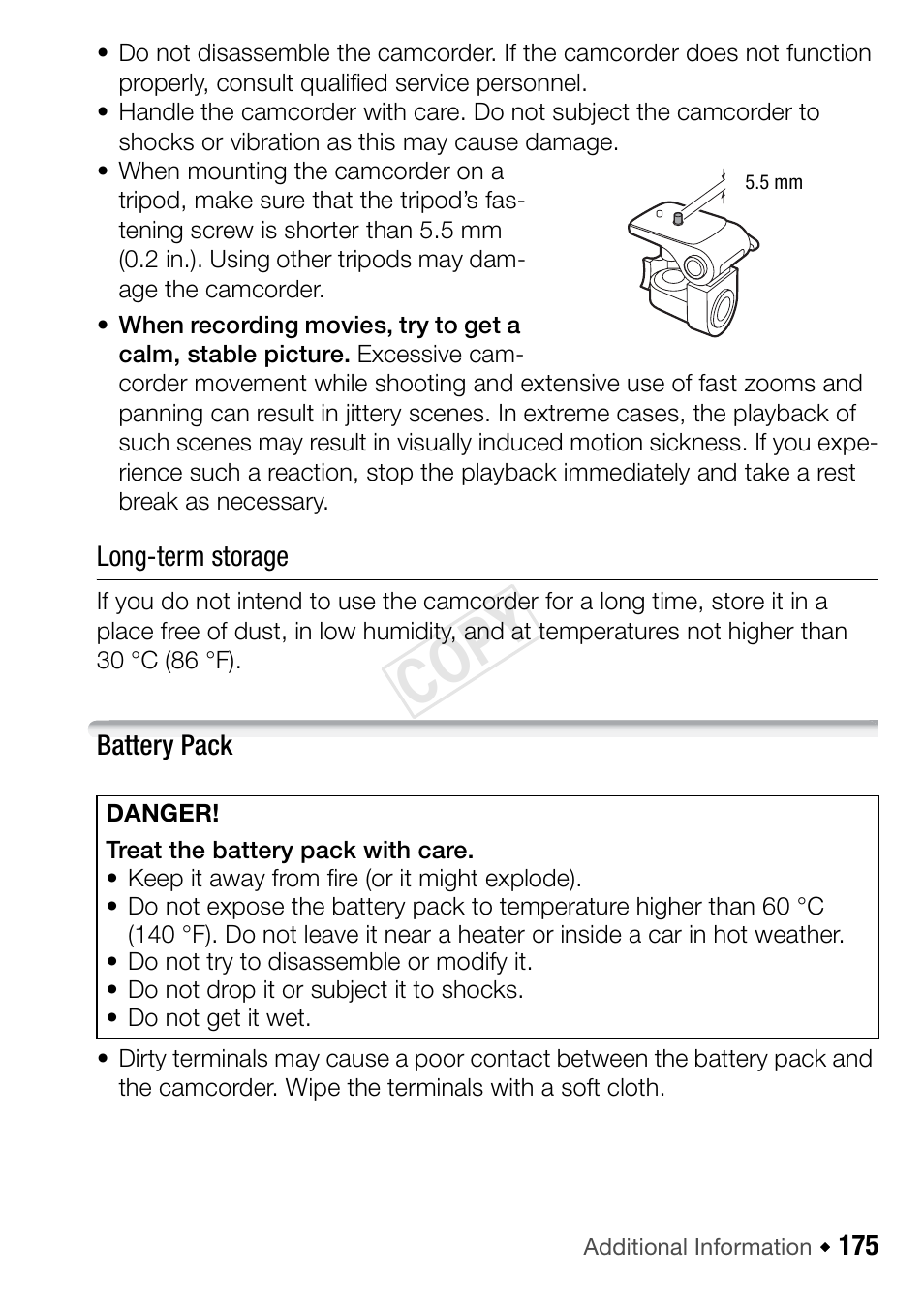 Cop y | Canon VIXIA HF R42 User Manual | Page 175 / 196