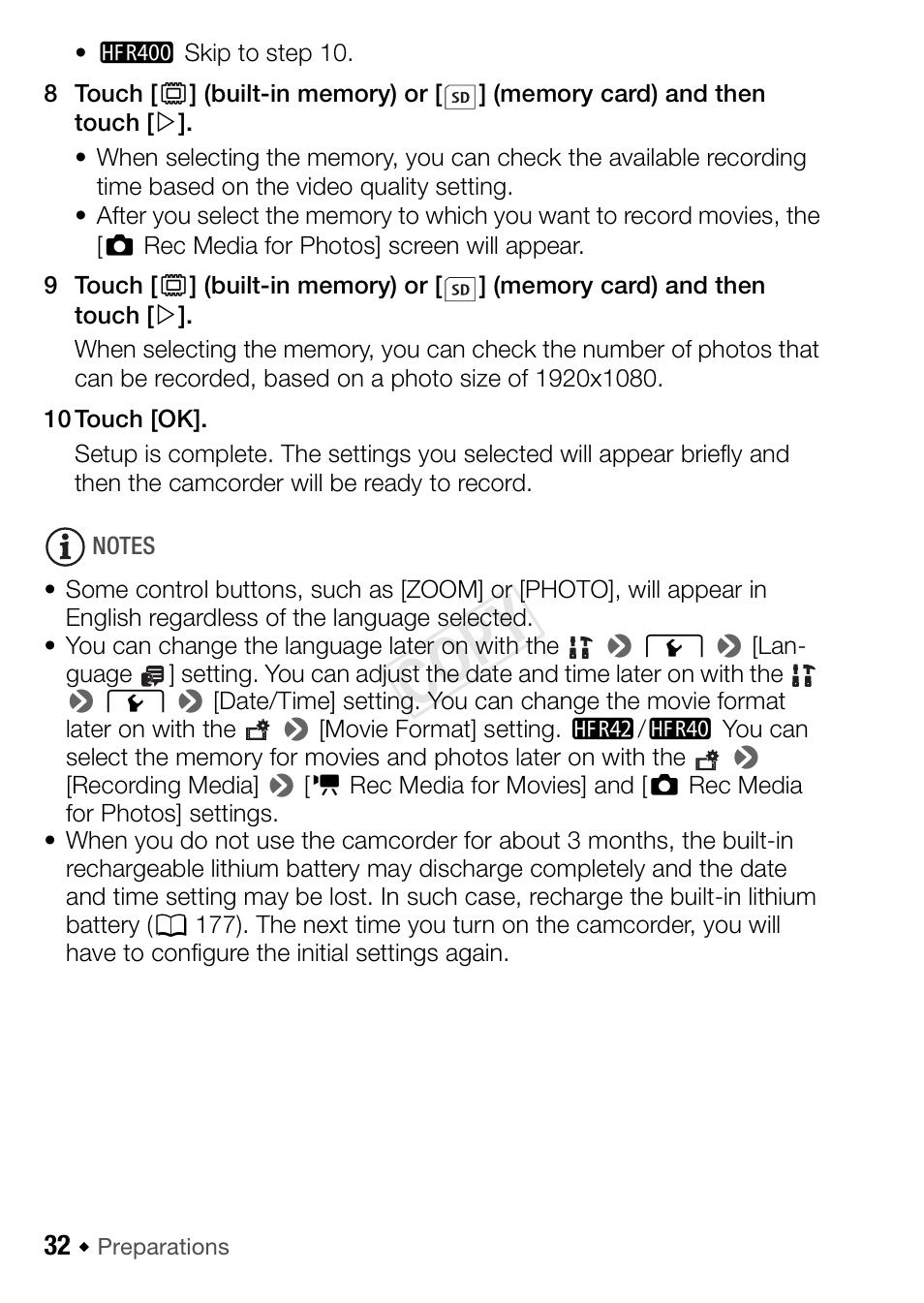 Cop y | Canon VIXIA HF R42 User Manual | Page 32 / 196