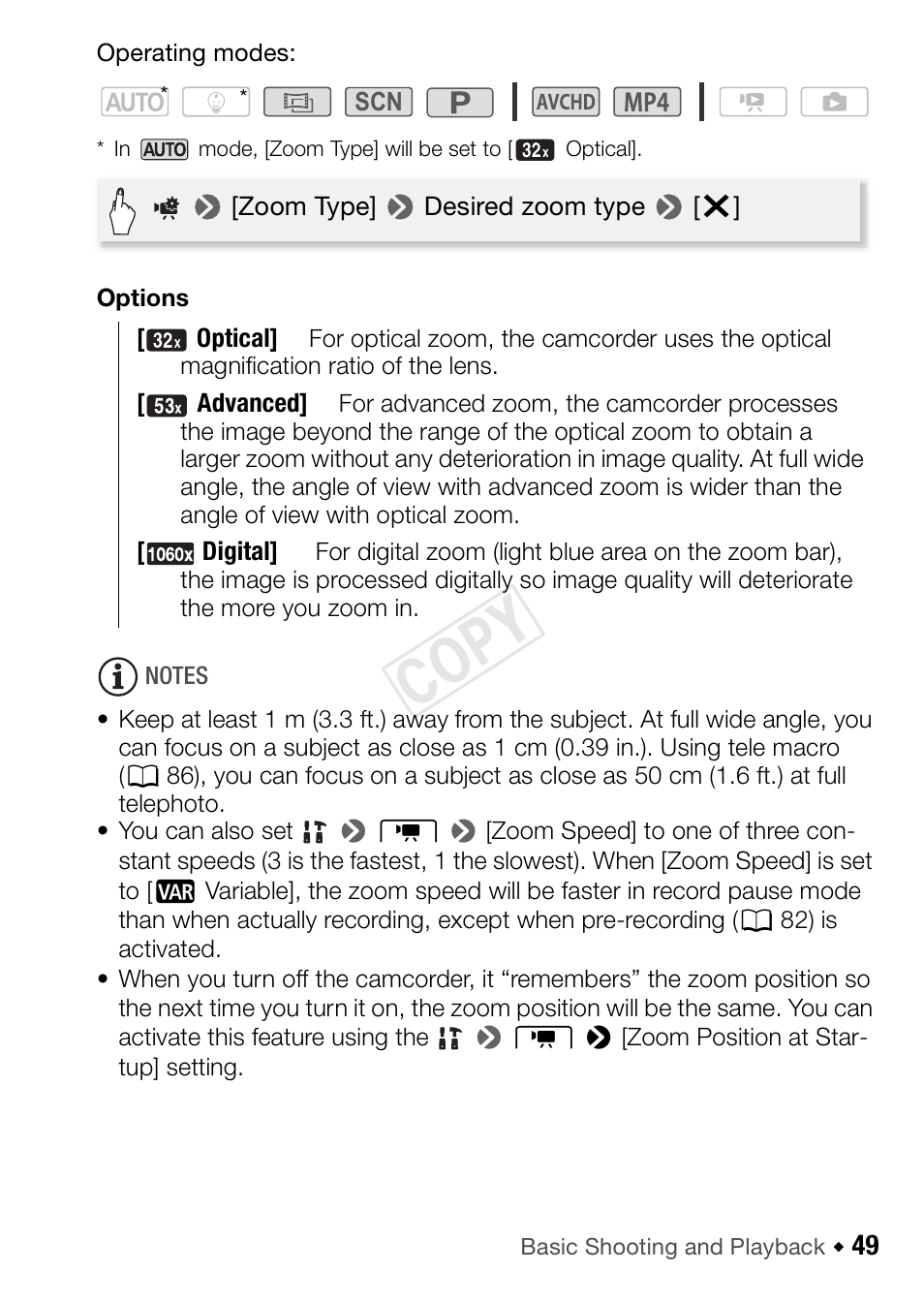 Cop y | Canon VIXIA HF R42 User Manual | Page 49 / 196