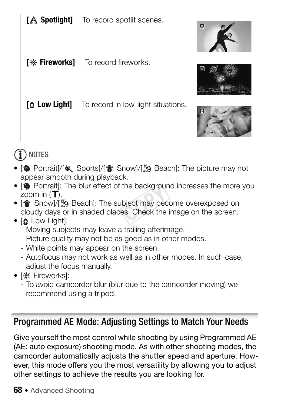 Cop y | Canon VIXIA HF R42 User Manual | Page 68 / 196