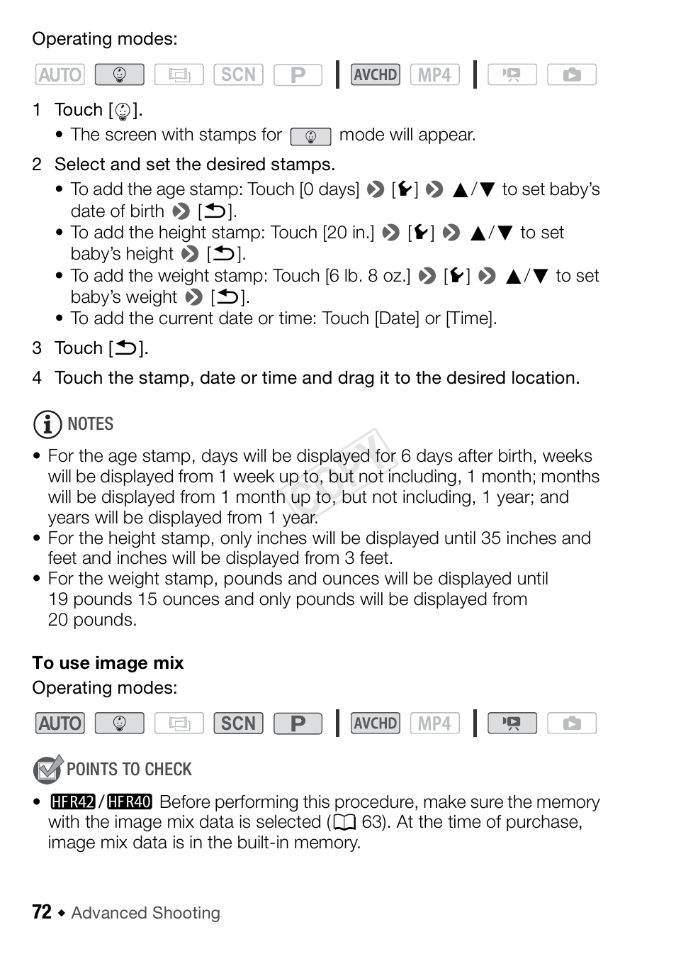 Cop y | Canon VIXIA HF R42 User Manual | Page 72 / 196