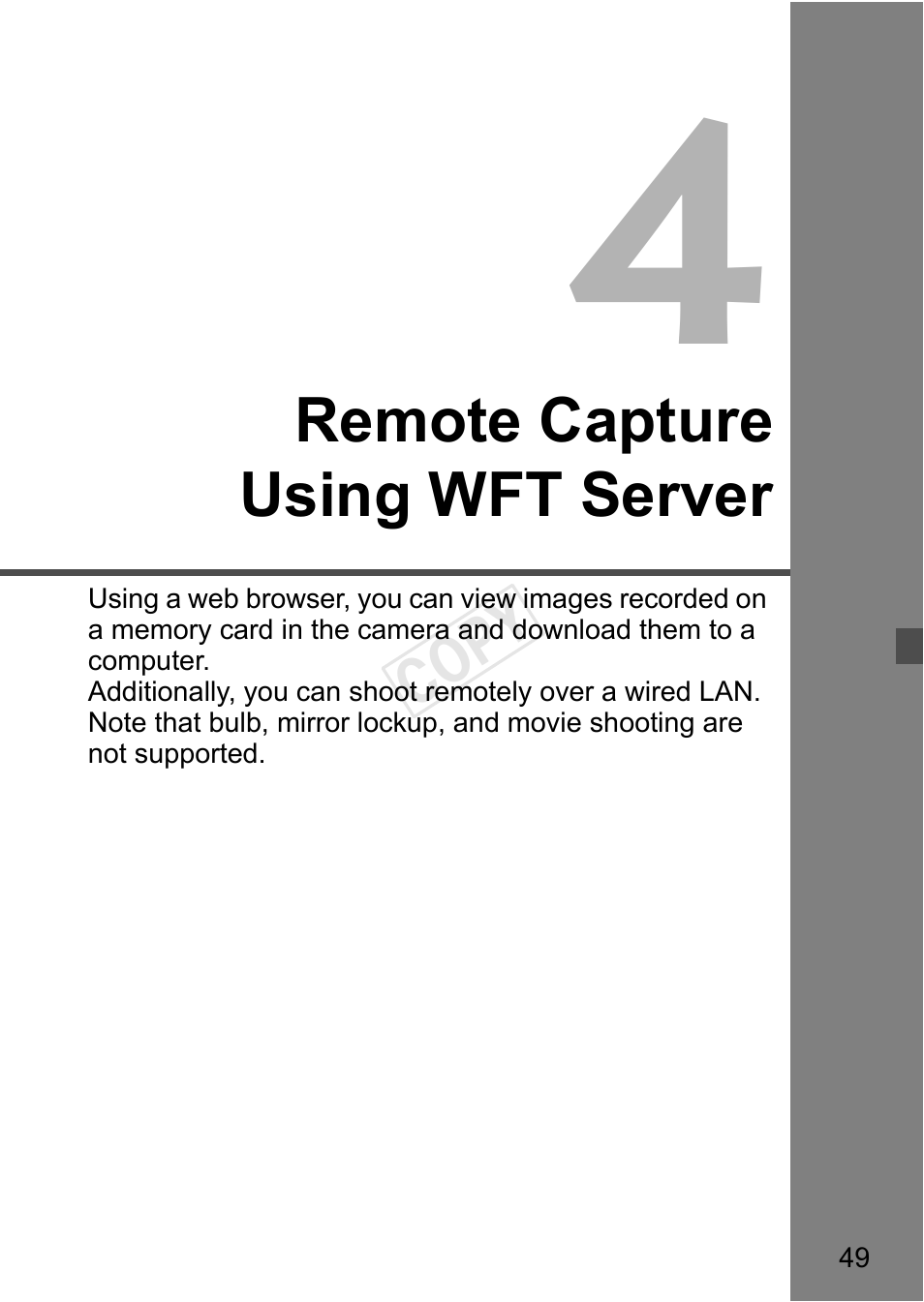 Remote capture using wft server | Canon EOS-1D C User Manual | Page 49 / 116