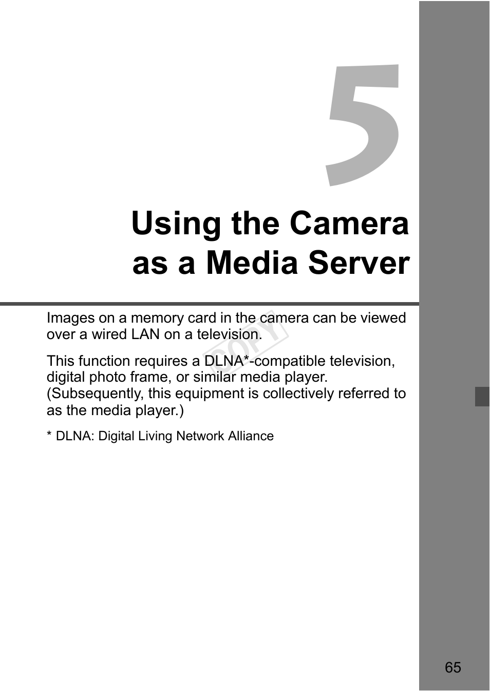 Using the camera as a media server | Canon EOS-1D C User Manual | Page 65 / 116