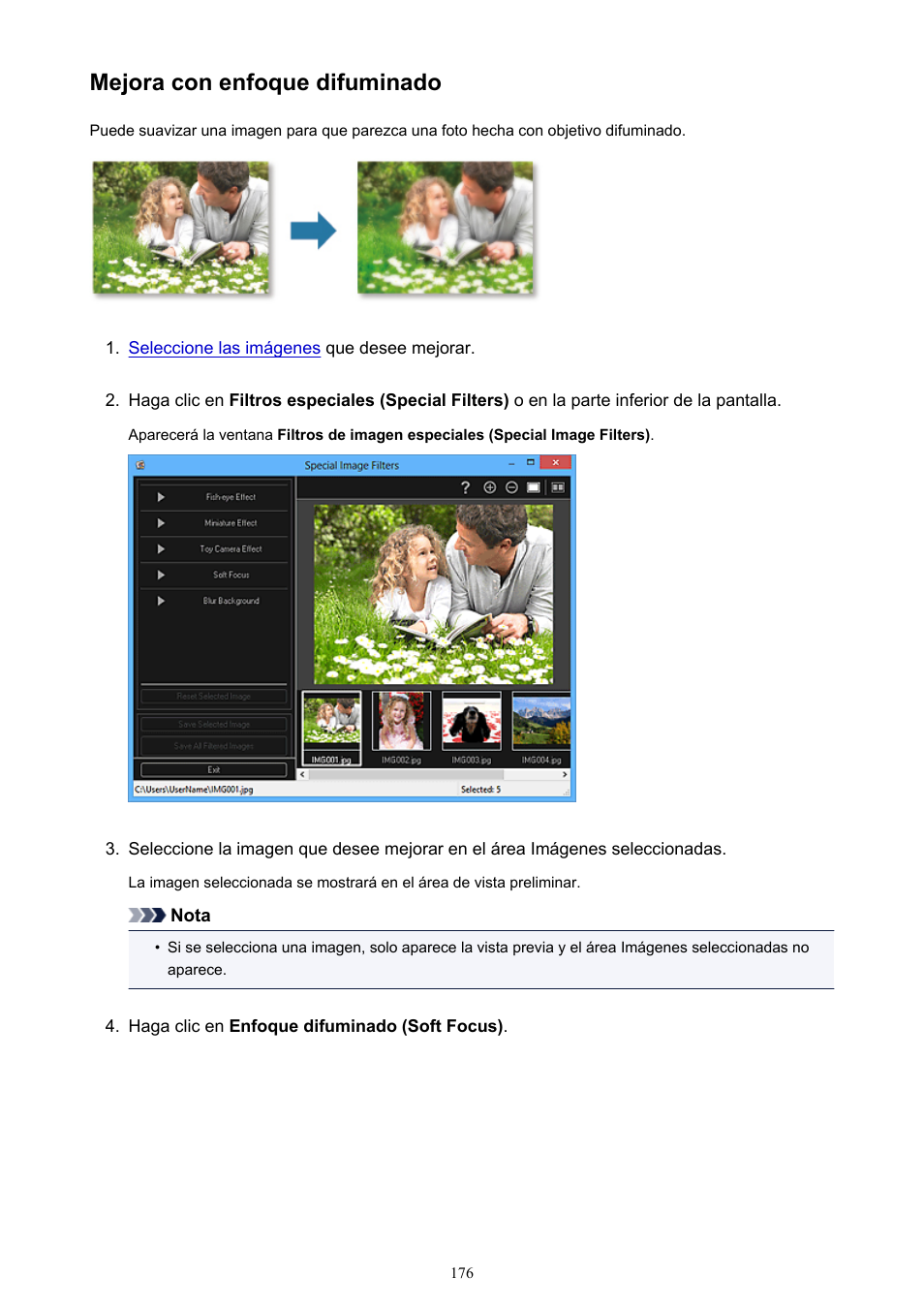 Mejora con enfoque difuminado | Canon PIXMA PRO-1 User Manual | Page 176 / 320
