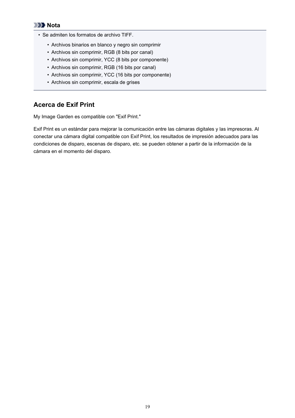 Acerca de exif print | Canon PIXMA PRO-1 User Manual | Page 19 / 320