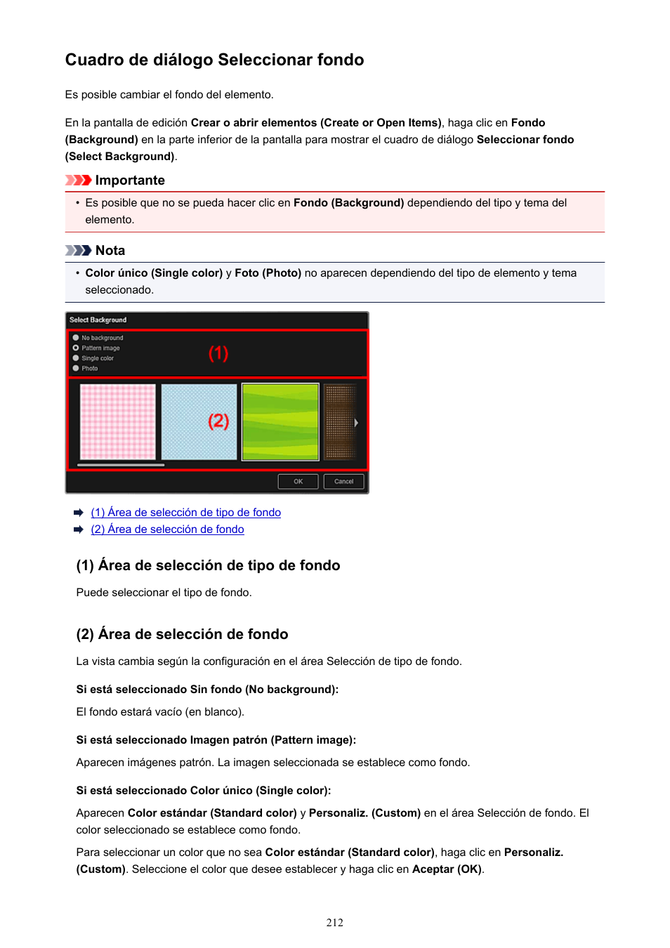 Cuadro de diálogo seleccionar fondo, Muestra el | Canon PIXMA PRO-1 User Manual | Page 212 / 320