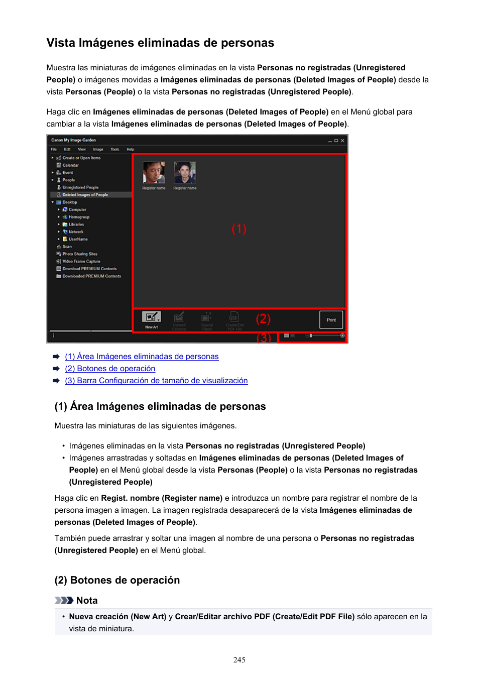 Vista imágenes eliminadas de personas, En la que | Canon PIXMA PRO-1 User Manual | Page 245 / 320