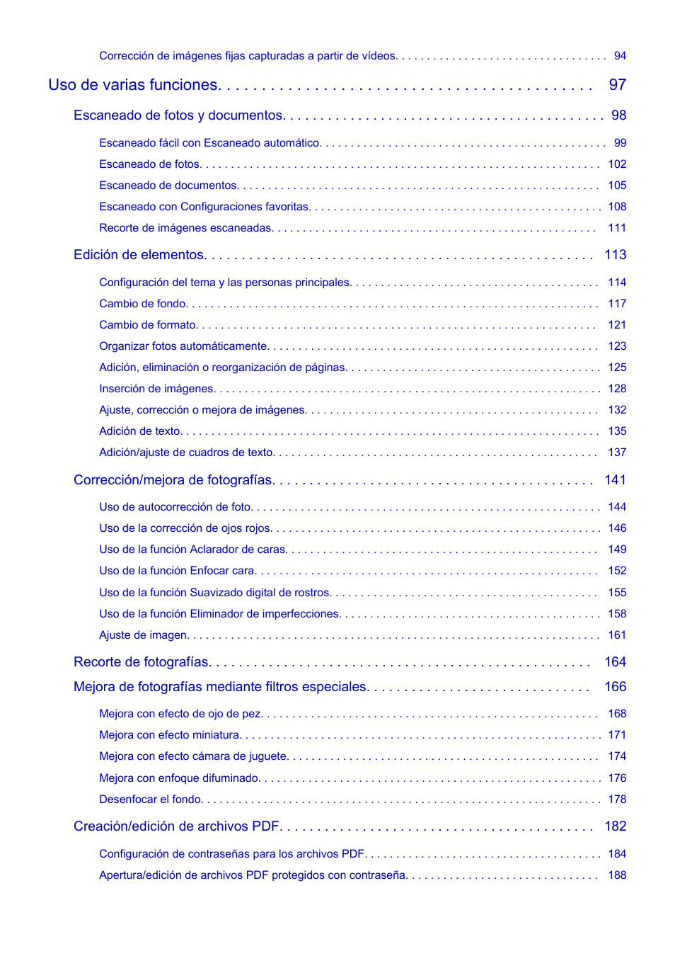 Uso de varias funciones | Canon PIXMA PRO-1 User Manual | Page 3 / 320