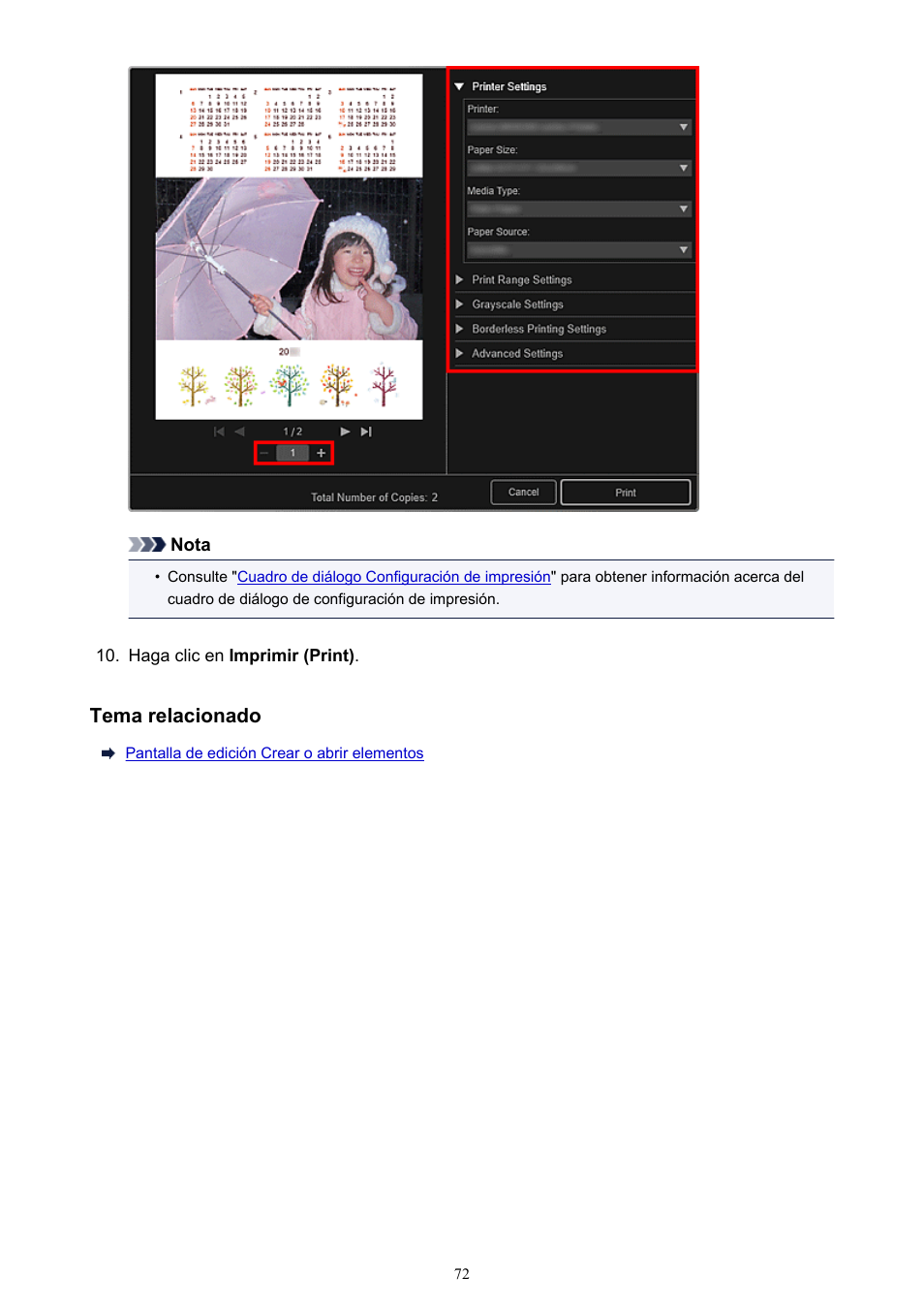 Tema relacionado | Canon PIXMA PRO-1 User Manual | Page 72 / 320