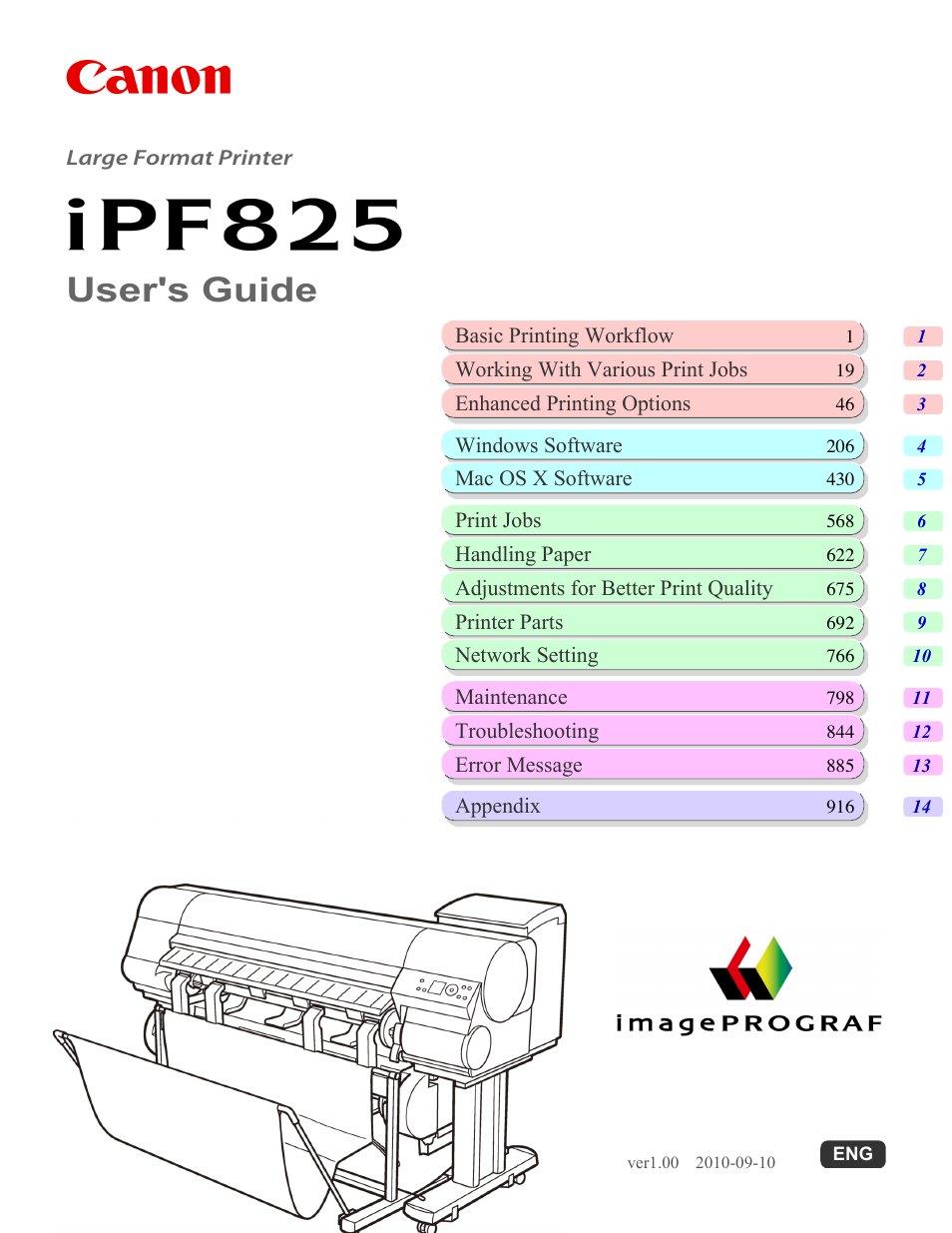 Canon imagePROGRAF iPF825 User Manual | 956 pages