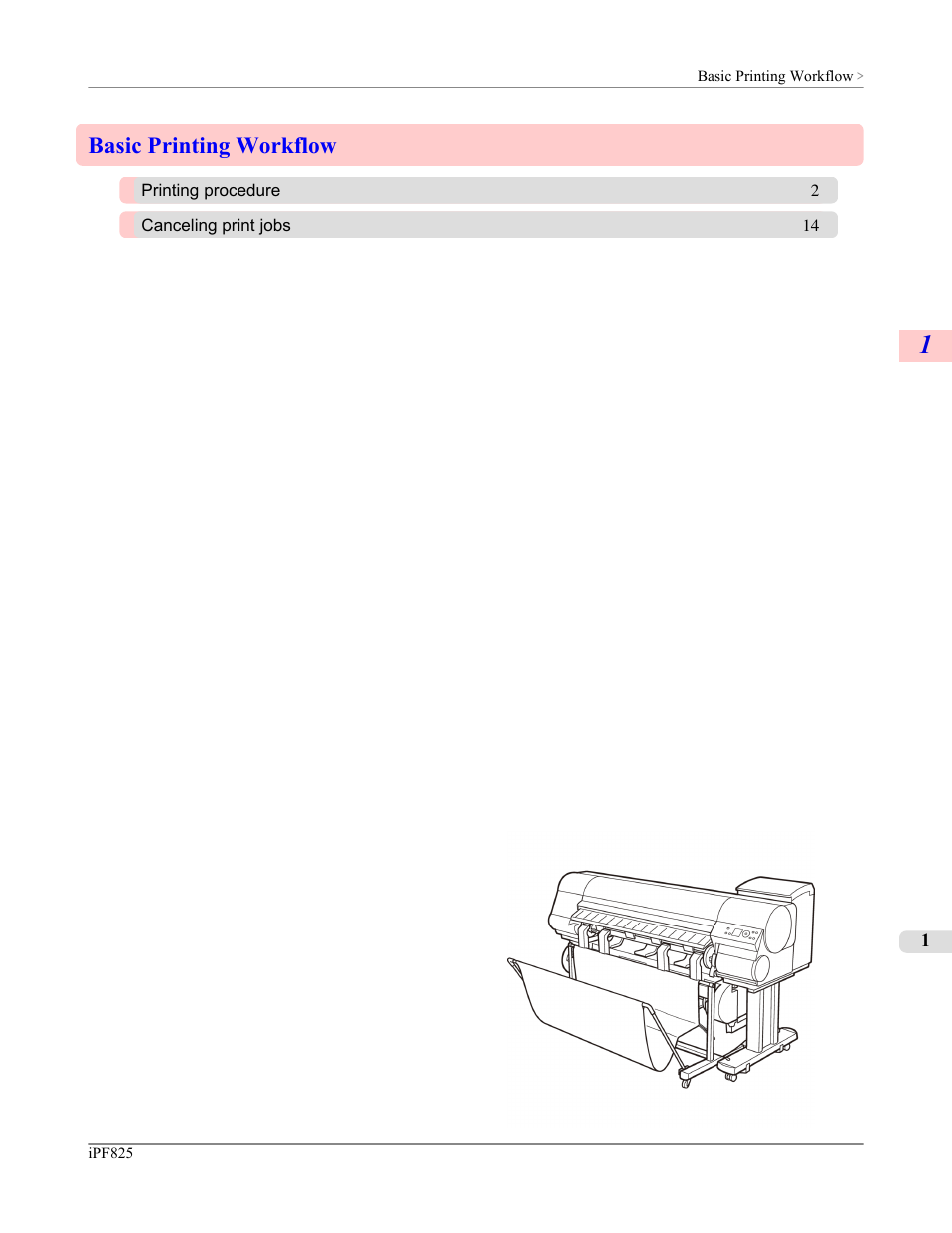 Basic printing workflow | Canon imagePROGRAF iPF825 User Manual | Page 17 / 956