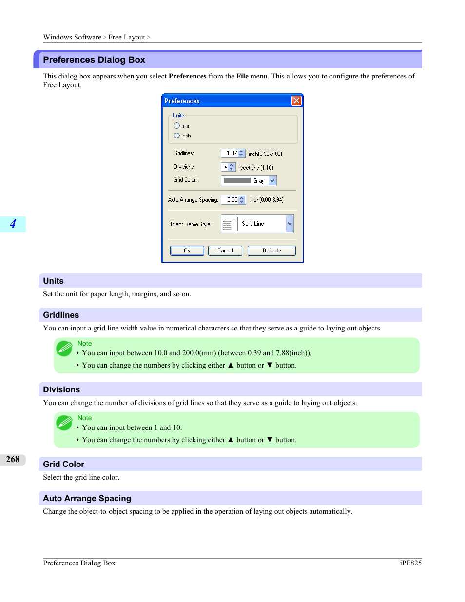 Preferences dialog box | Canon imagePROGRAF iPF825 User Manual | Page 284 / 956