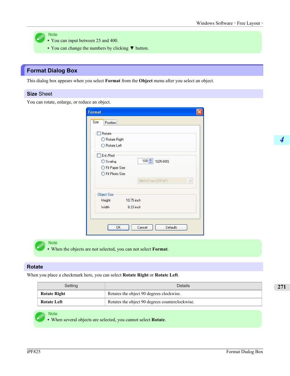 Format dialog box | Canon imagePROGRAF iPF825 User Manual | Page 287 / 956