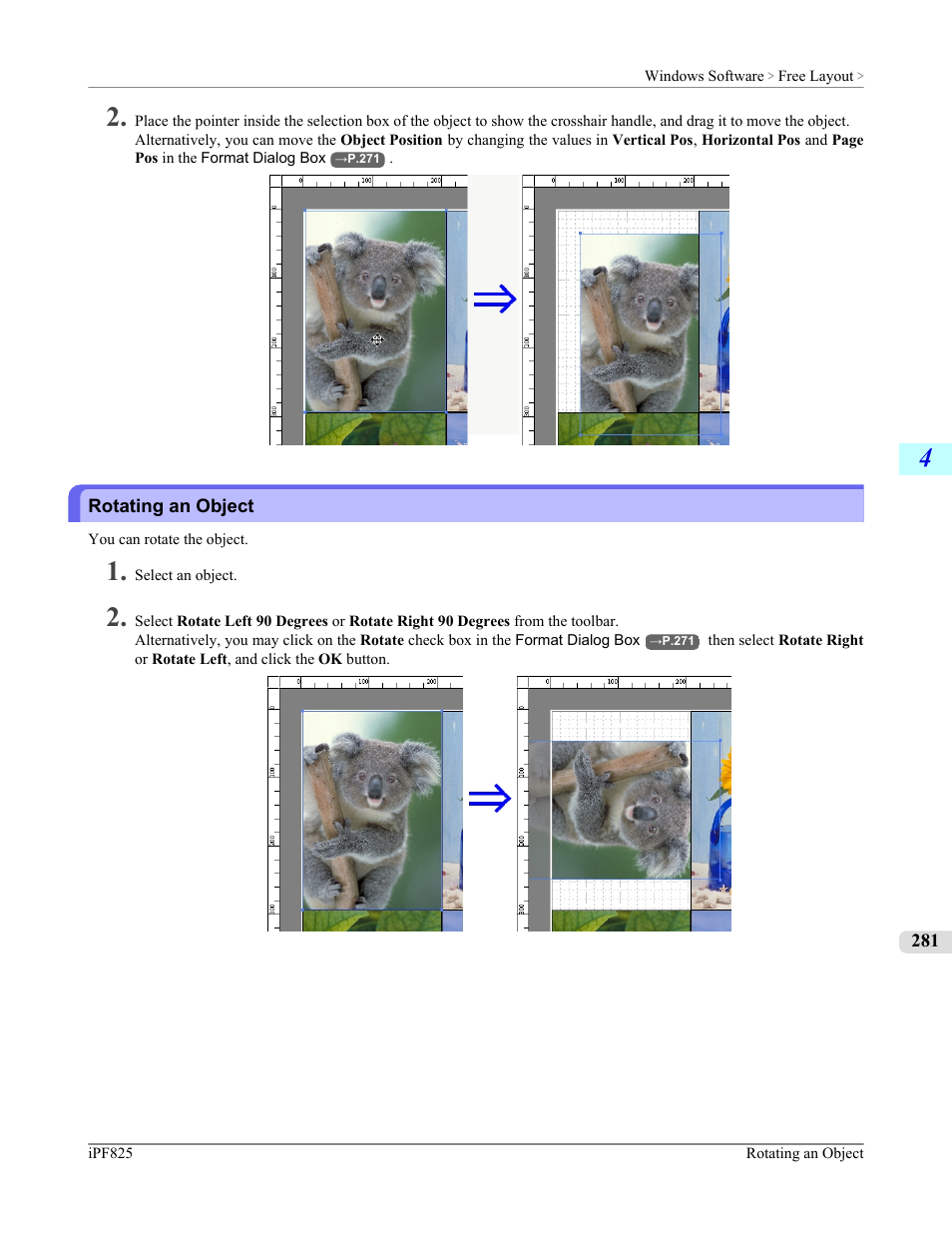 Rotating an object | Canon imagePROGRAF iPF825 User Manual | Page 297 / 956