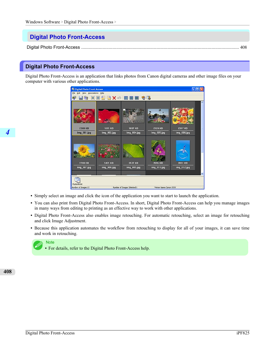 Digital photo front-access | Canon imagePROGRAF iPF825 User Manual | Page 424 / 956