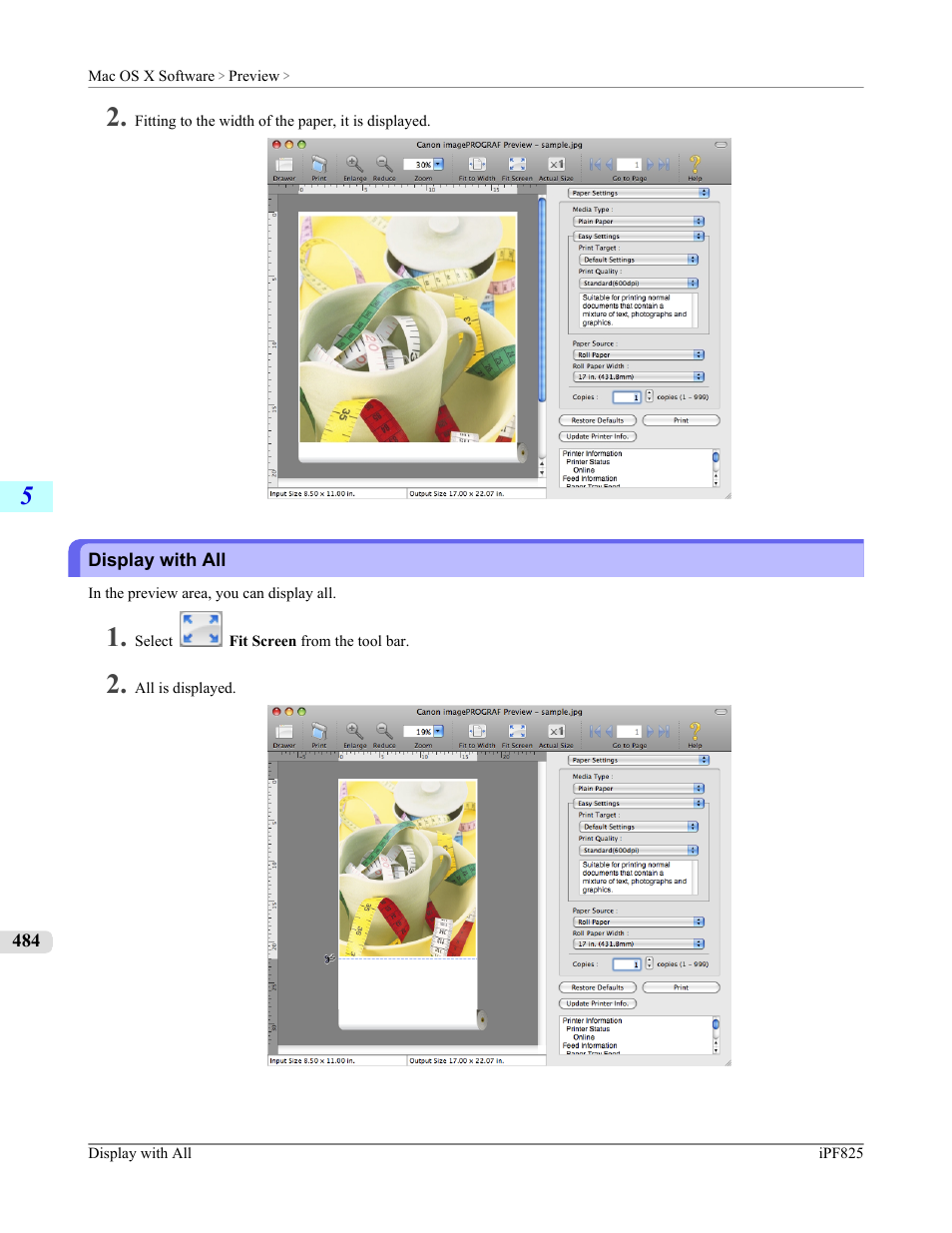 Display with all | Canon imagePROGRAF iPF825 User Manual | Page 500 / 956