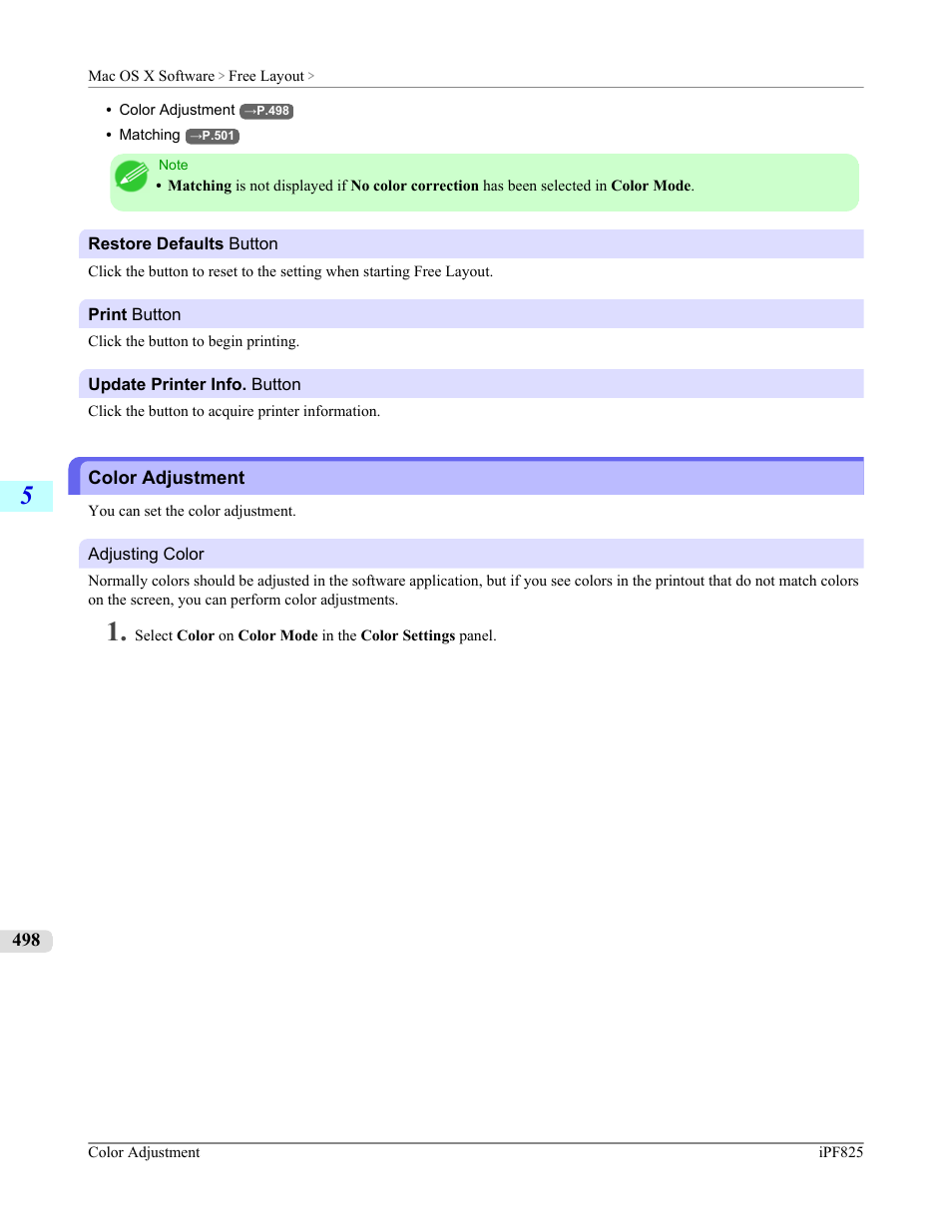 Color adjustment | Canon imagePROGRAF iPF825 User Manual | Page 514 / 956