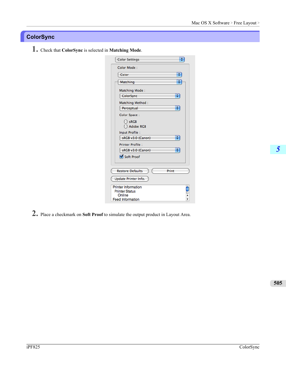 Colorsync, P.505 | Canon imagePROGRAF iPF825 User Manual | Page 521 / 956