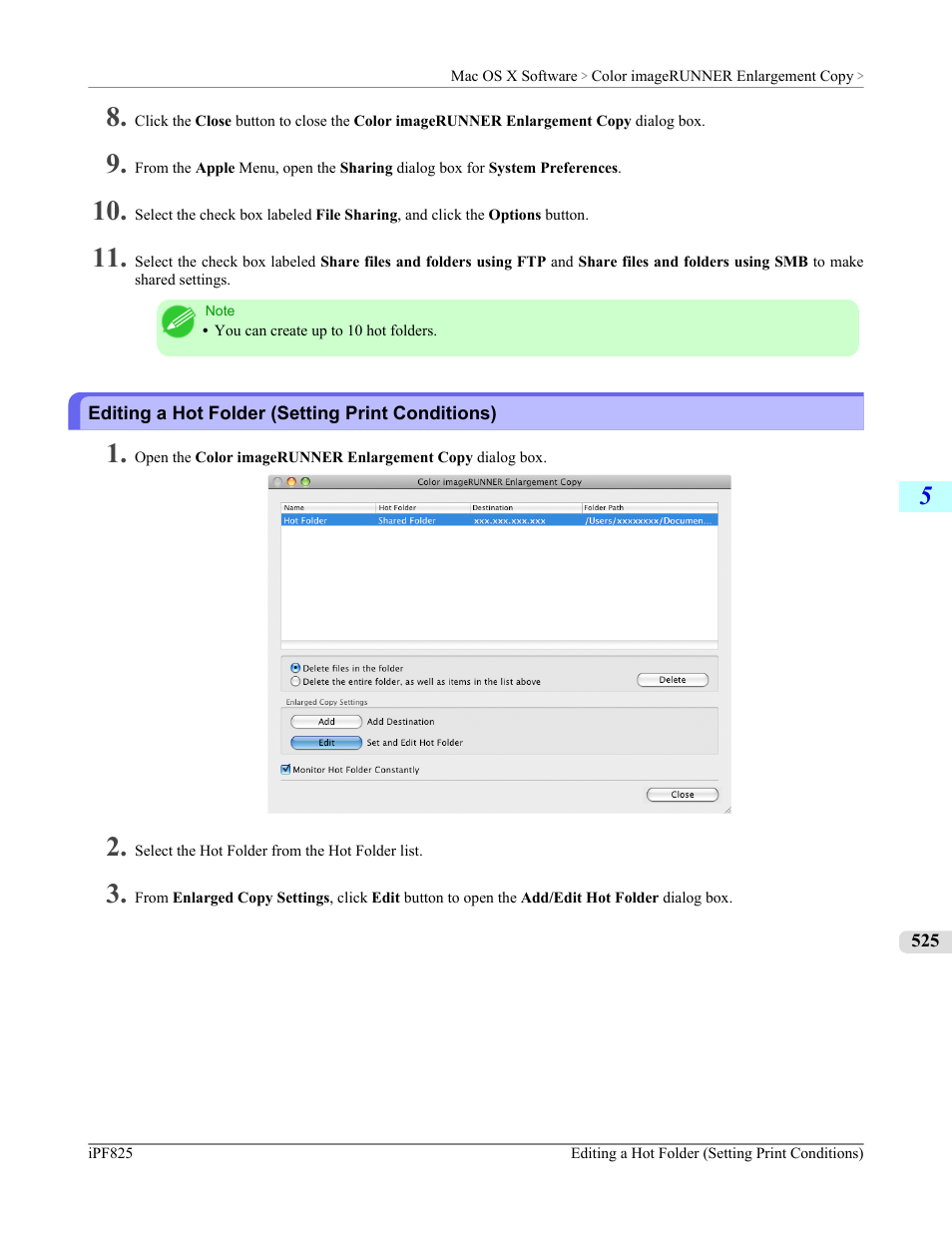 Editing a hot folder (setting print conditions) | Canon imagePROGRAF iPF825 User Manual | Page 541 / 956
