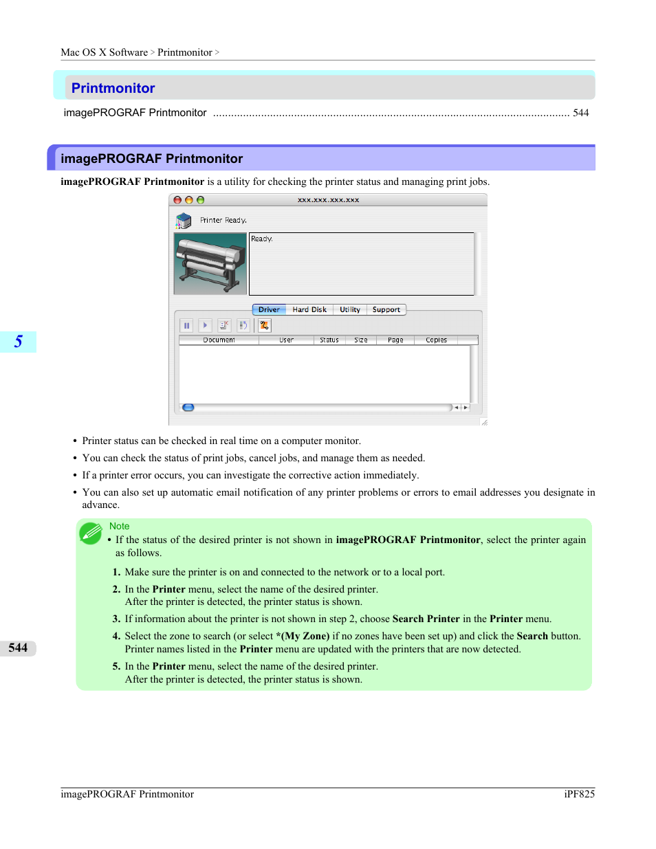 Printmonitor, Imageprograf printmonitor | Canon imagePROGRAF iPF825 User Manual | Page 560 / 956