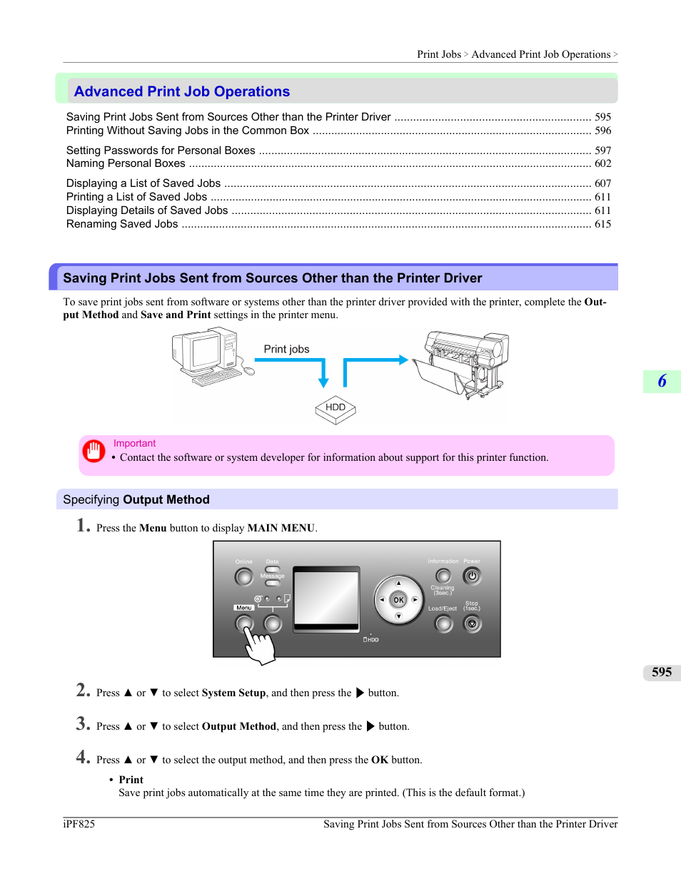 Advanced print job operations | Canon imagePROGRAF iPF825 User Manual | Page 611 / 956