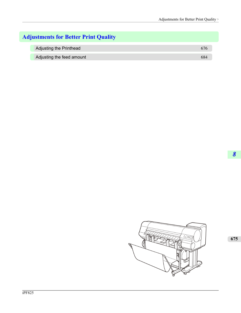 Adjustments for better print quality | Canon imagePROGRAF iPF825 User Manual | Page 691 / 956