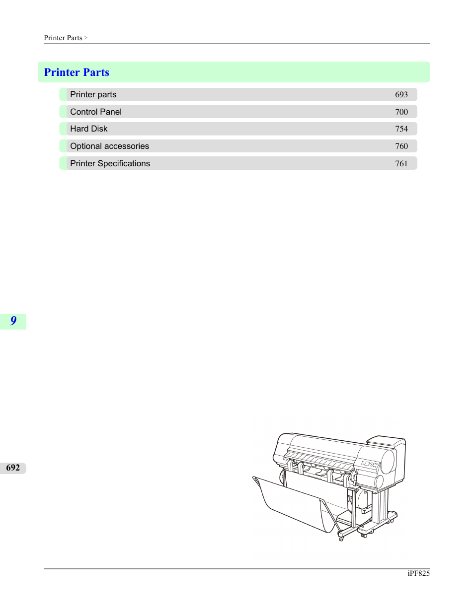 Printer parts | Canon imagePROGRAF iPF825 User Manual | Page 708 / 956