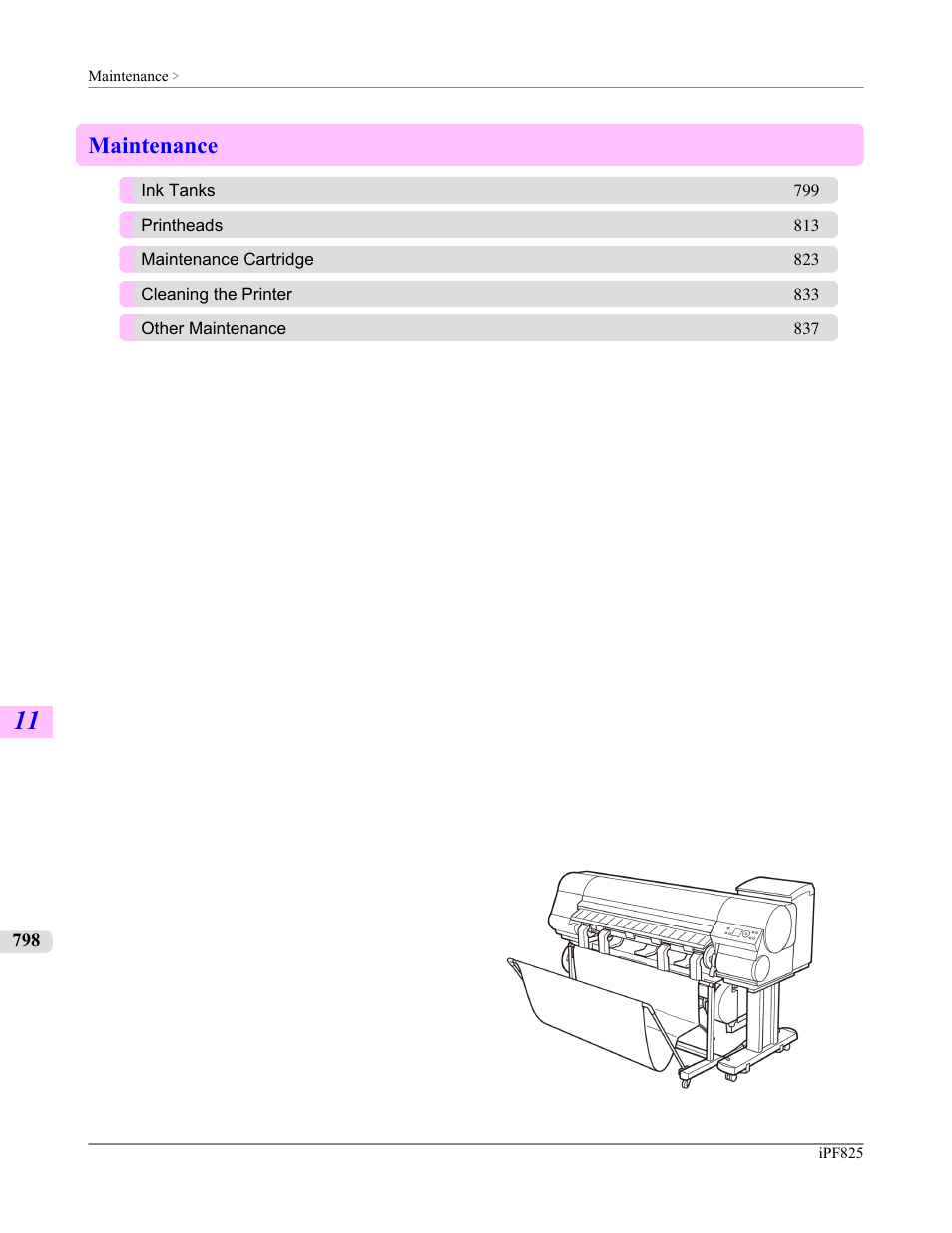 Maintenance | Canon imagePROGRAF iPF825 User Manual | Page 814 / 956
