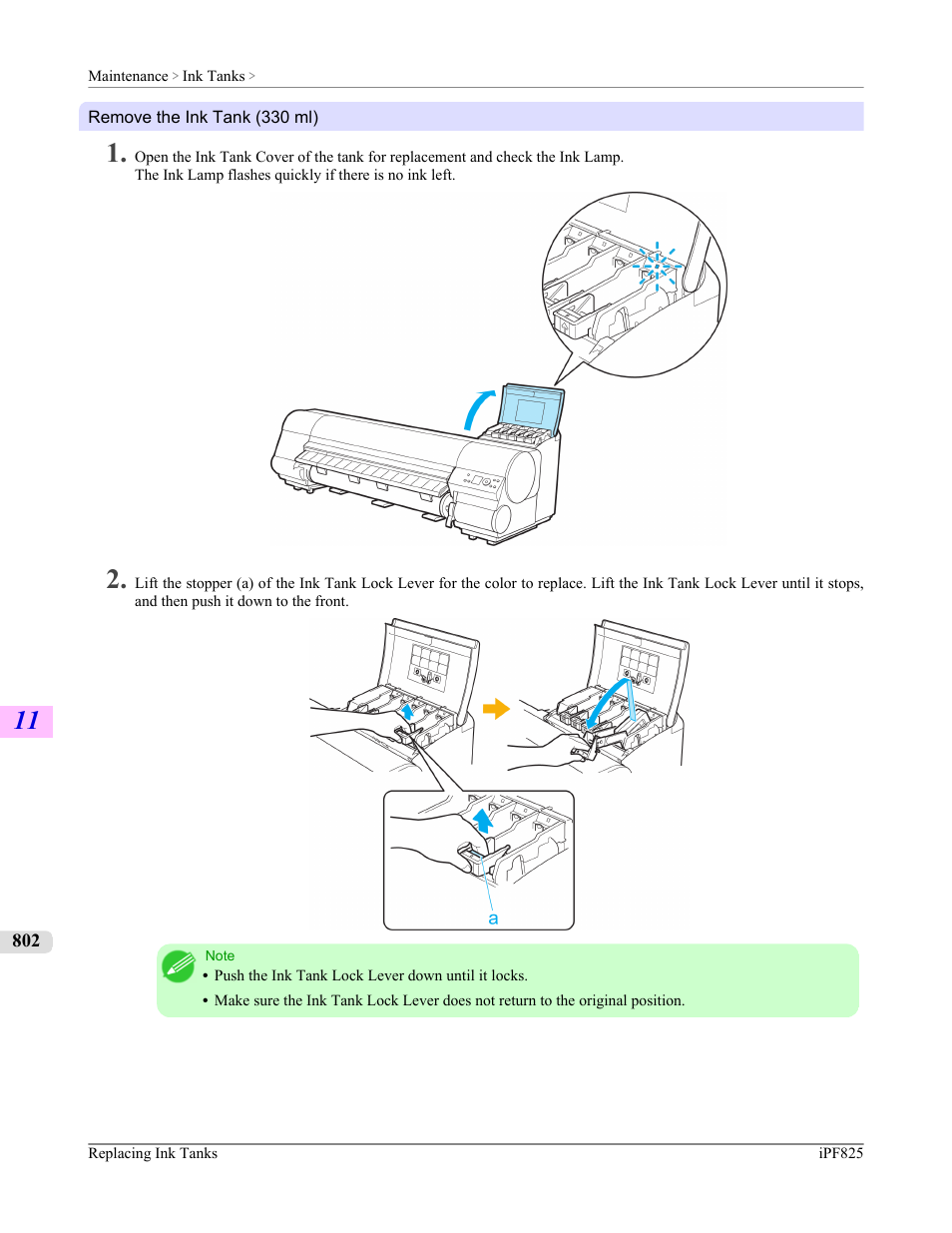330 ml ink tanks, P.802 | Canon imagePROGRAF iPF825 User Manual | Page 818 / 956