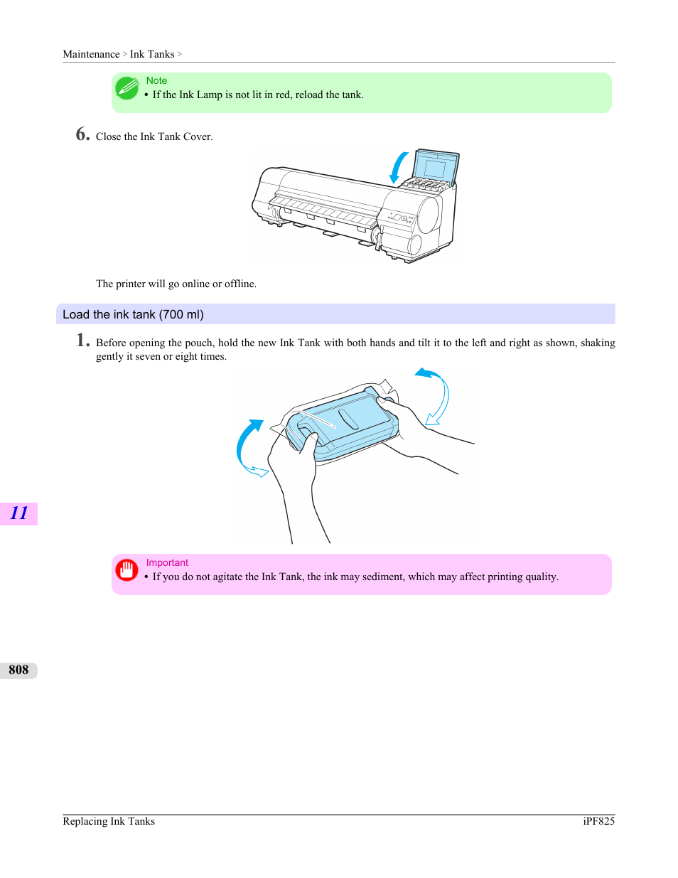 700 ml ink tanks, P.808 | Canon imagePROGRAF iPF825 User Manual | Page 824 / 956