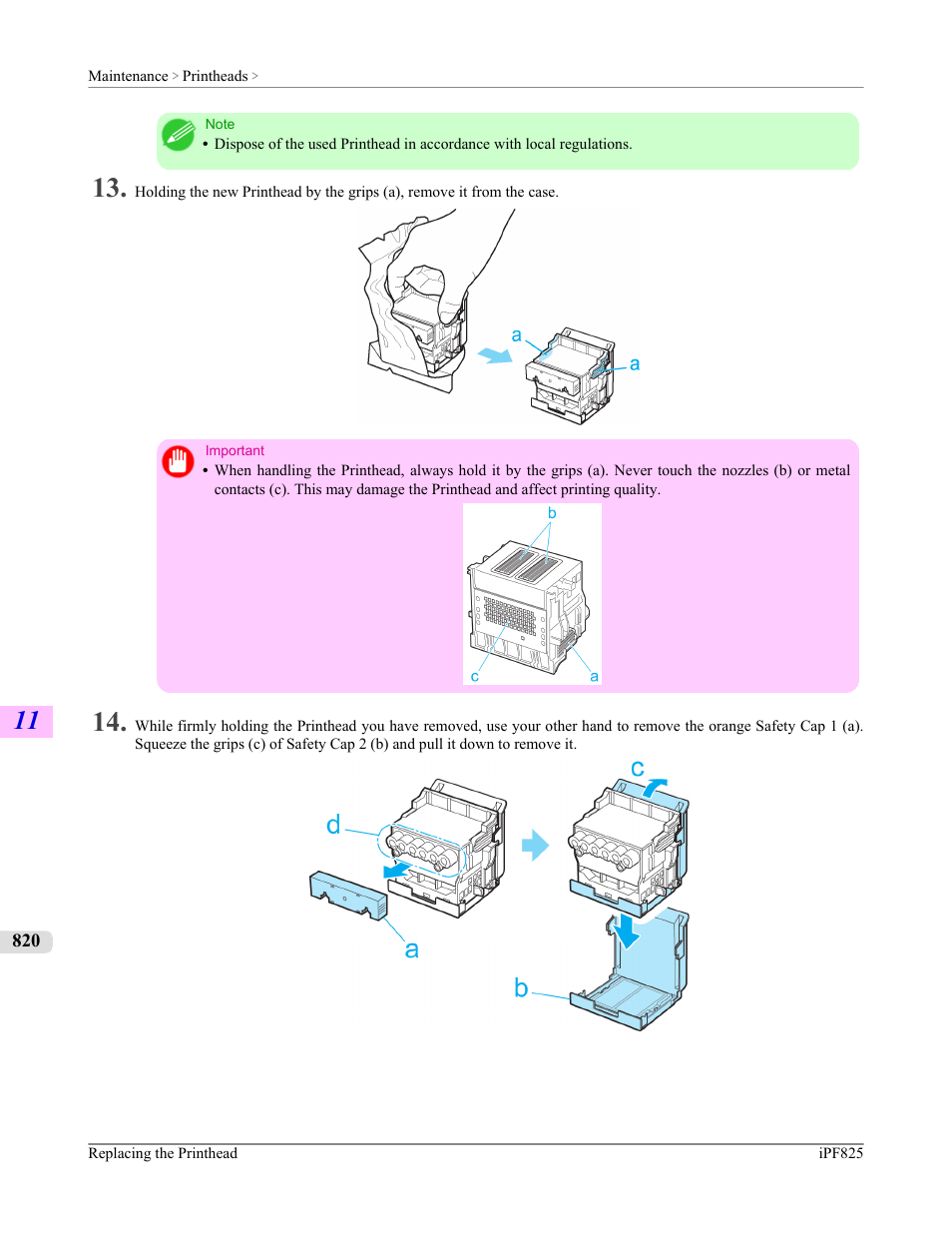 The nozzles and metal, Contacts, P.820 | Canon imagePROGRAF iPF825 User Manual | Page 836 / 956
